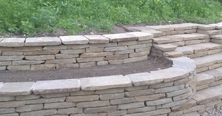 Установка подпорной стенки из камня в Гусе-Хрустальном - стоимость от 3744 руб.
